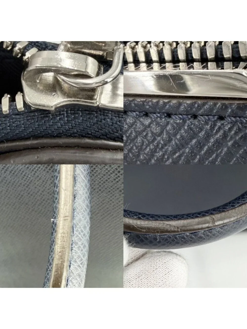 Louis Vuitton 2-Way Taiga Anton Tote Shoulder Bag Crossbody Business Navy